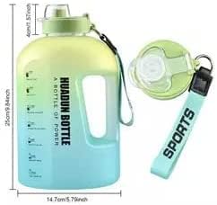 צ'אנלידה גלון פלסטיק בקבוק מים מוטיבציוני [75oz/2.2l], בקבוק פה רחב הוכחת דליפת דליפת BPA כד מים ספורט
